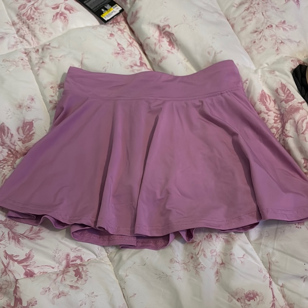 BCG Purple Pleated Skater Athletic Shorts